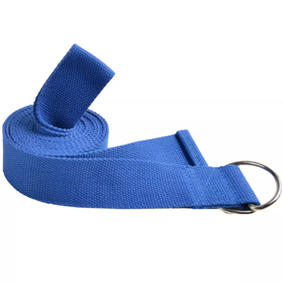 Durable Cotton Webbing Strong Yoga Strap with Adjustable Buckle for Stretching Pilates and General Fitness