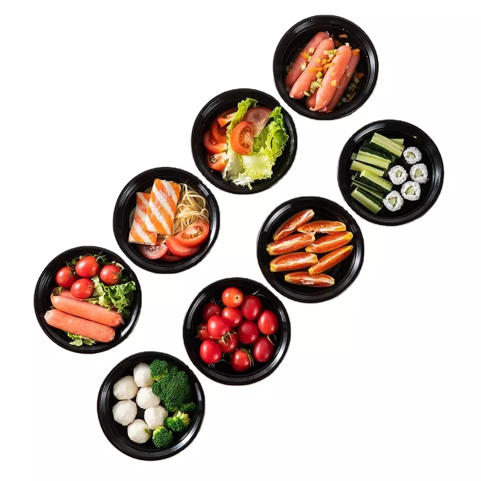 Wholesale Trading Round PP Plastic Disposable Microwave Food Container 425ml Plastic Food Storage Container