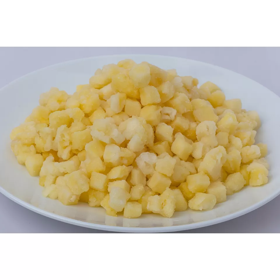 Wholesale High Quality Vietnam 24 Months Shelf Life Under 18 Degree Variety Andros IQF MD2 Pineapple dices 10x10mm
