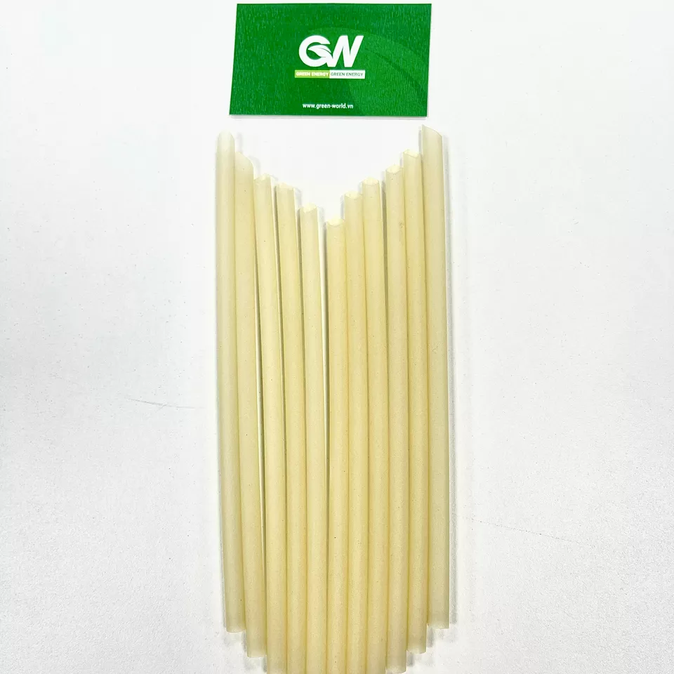 Eco Friendly PLA sharp biodegradable compostable Straws Natural Wholesale from Vietnam 100%