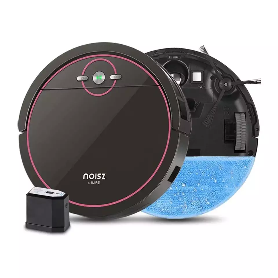 NOISZ by S5 Pro Robot Vacuum and Mop 2 in 1 Automatic Self-Charging Water Tank Tangle-Free Quiet Black Color