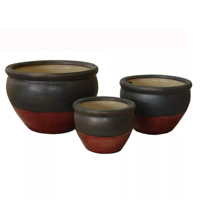 Wholesalers saigon handmade ceramic indoor glazed flower pot