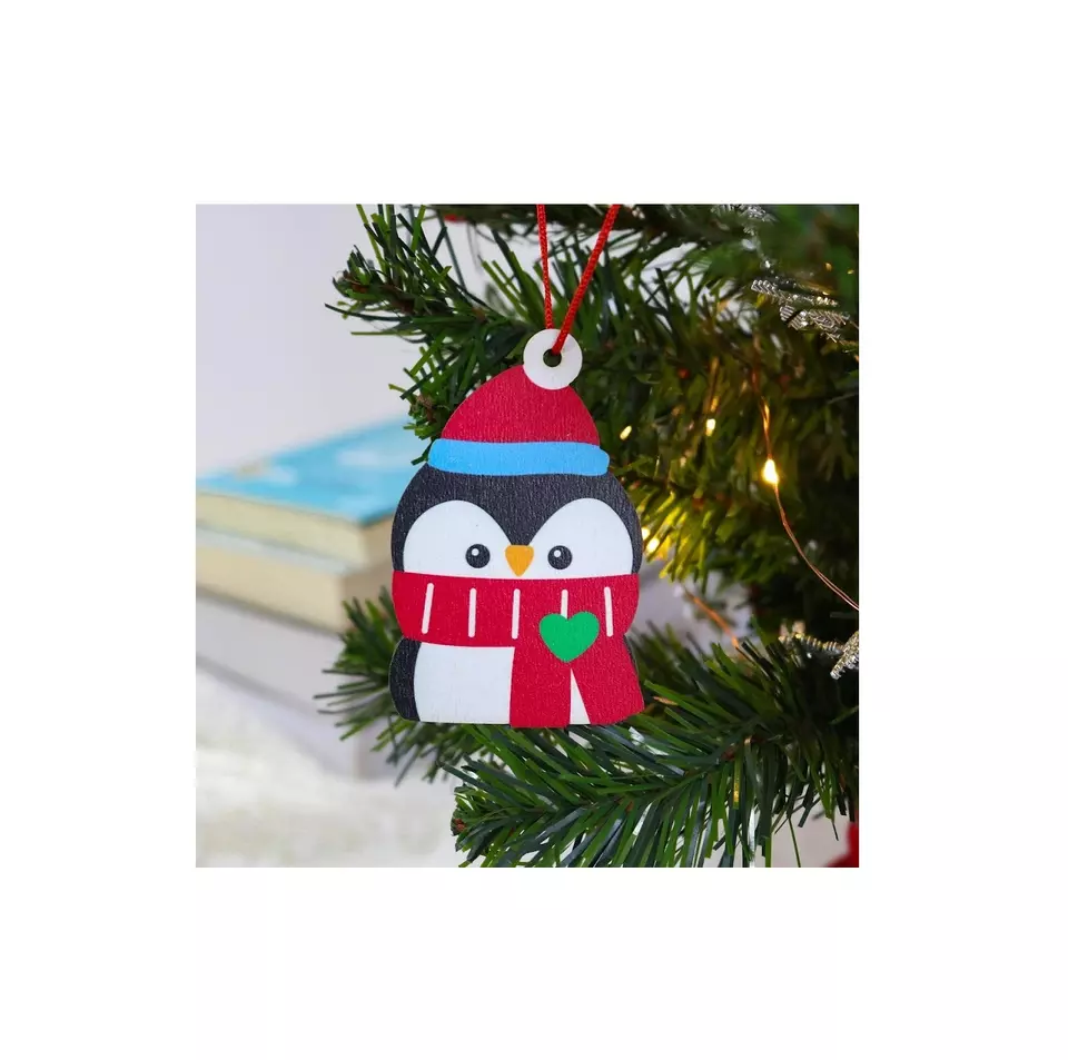Tree Christmas Decoration - Wooden Penguin Ornament At Reasonable Price For Sale