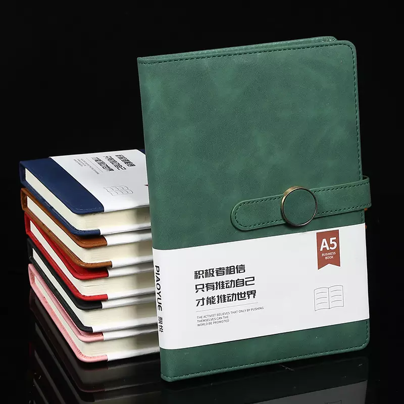 Spot Student Diary Manual Account Book Pu Imitation Leather Business Notebook Set A5 Magnetic Buckle Office Notepad Wholesale