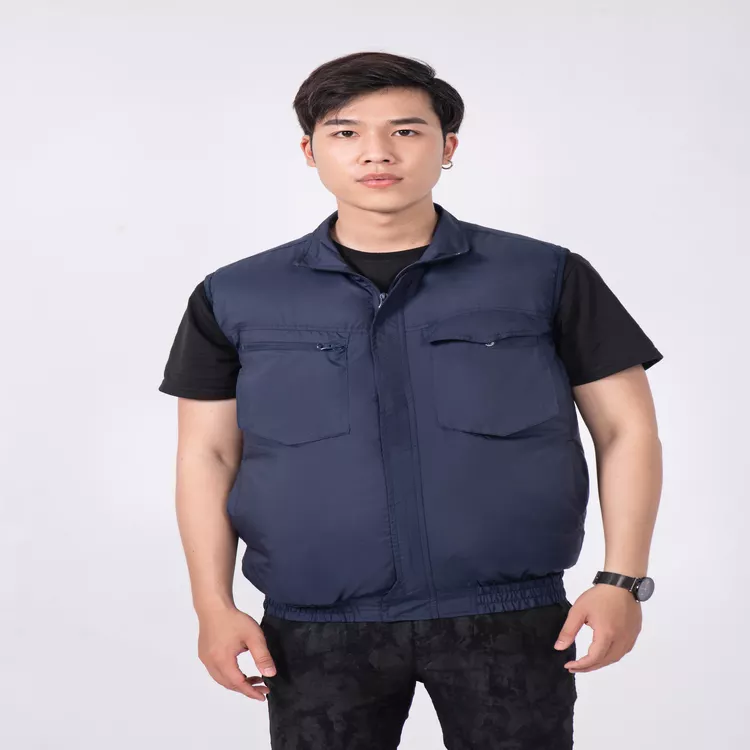 Hot Selling Air Conditioning Clothing Cotton Fan Cooling Shirt Men Polyester / Cotton Casual Woven Breathable,anti-hot