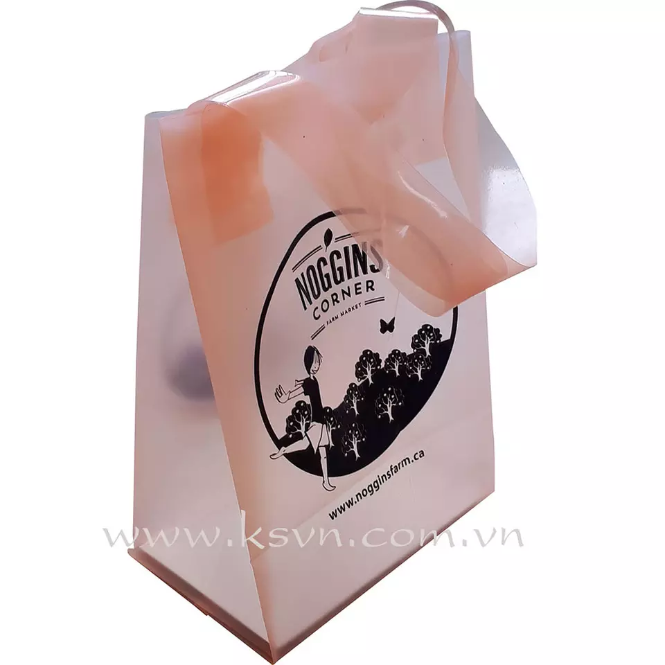 High Quality Biodegradable Poly Plastic Soft Loop Handle Bag