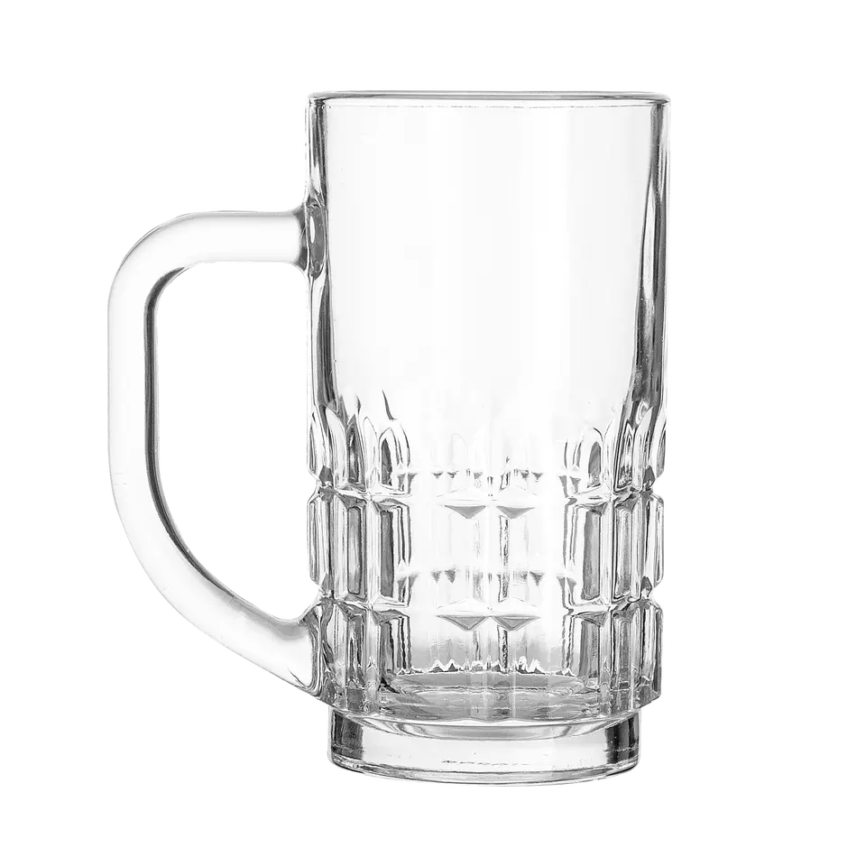 Top Wholesale Lotus Brand Drinkware Glass Beer Mugs VTC 50 Transparent Color With Handgrip Shape