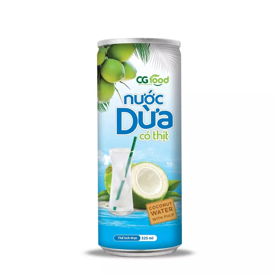 Coconut Water With Pulp 100% Fresh Coconut High Quality Wholesale Price Refreshing Drink Coconut Water on Selling