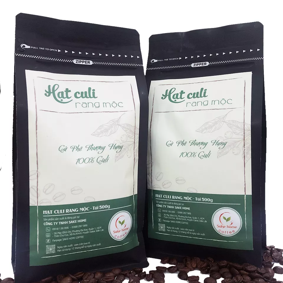 100% Pure Roasted Wholesale Culi Coffee Beans from Vietnam Bag 500