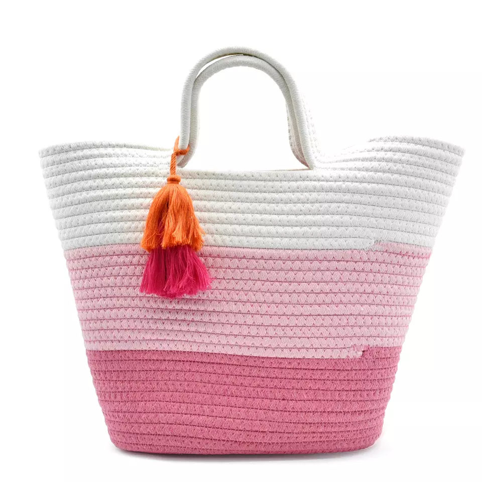 2022 Best Selling Wholesale Handmade Women Straw Tassel Tote Straw bag
