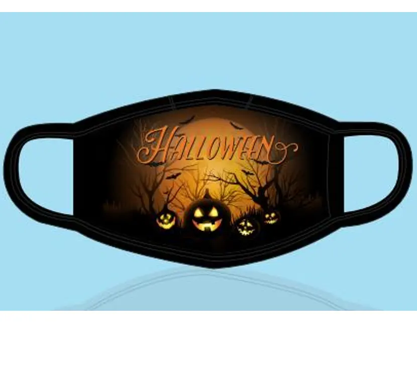 Halloween Printing Face Cover Design OEM quickly shipping