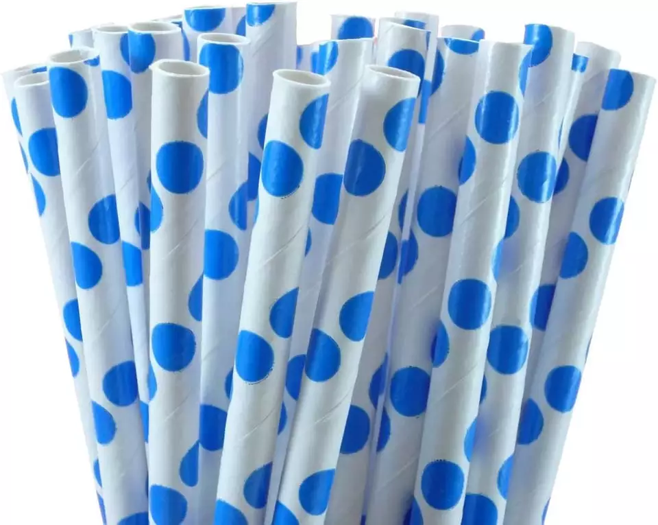 Wave Style 100% Disposable Paper Drinking Straws Customized Design Individual Wrapped Paper Tableware