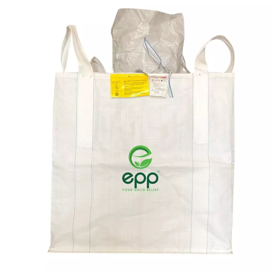 PP super sacks from Vietnam 1 ton Dissipative FIBC Bags for transporting flammable powders Type D Bulk Bags cheap Type D FIBCs