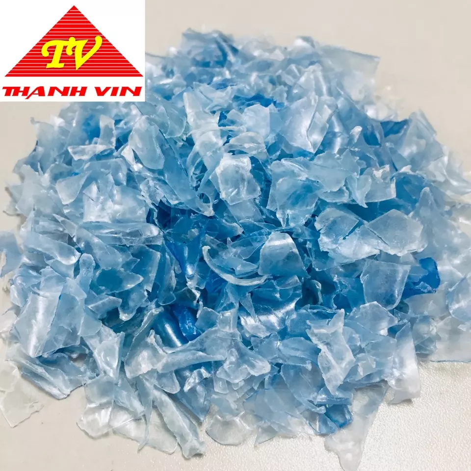 Hot washed pet plastic flakes recycled grade post- consumer bottles clear/green/light blue color Vietnam manufacturer - Ms. Mira