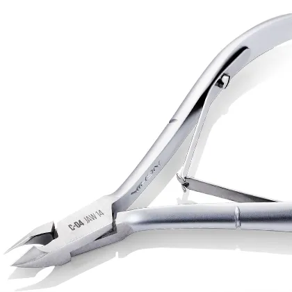 CUTICLE NIPPER LAP JPOINT GREY PLATED, DOUBLE SPRING - NGHIA NIPPER