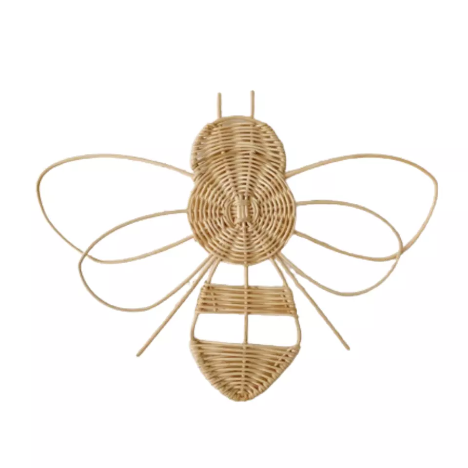 New item for 2023 natural rattan bee wall decoration handwicker Bohemian gift wholesales from Vietnam