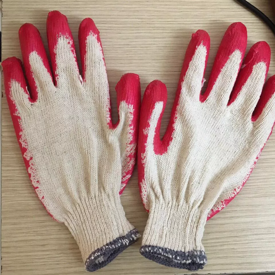 Vietnamese Working Gloves - Natural Latex Half Coated Gloves - Cotton Gloves Shell
