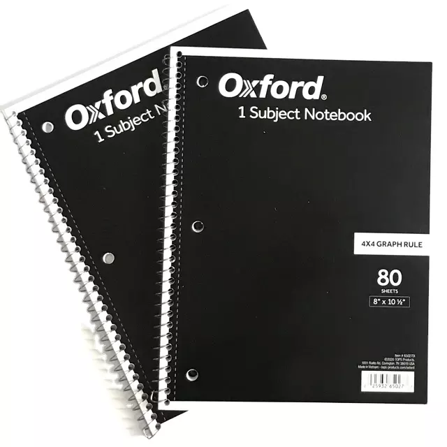High Quality Spiral Notebook 80 sheets black
