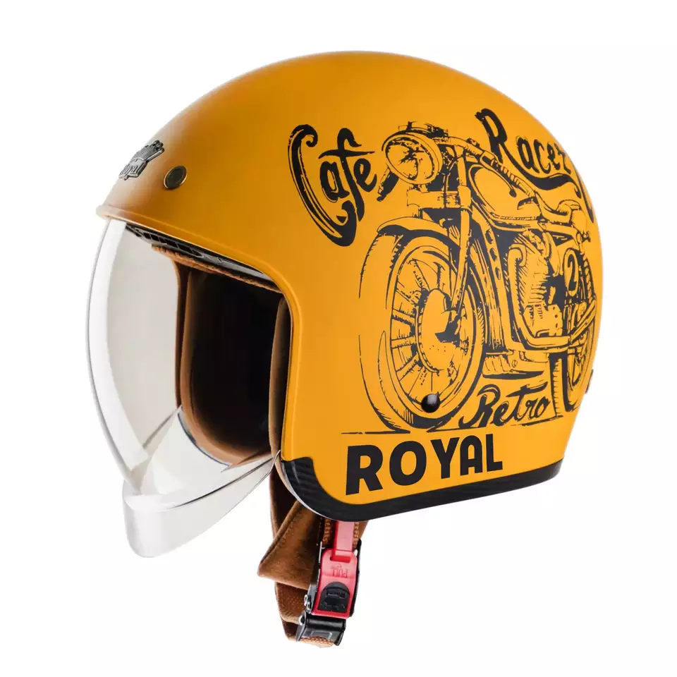 Factory sale hot seller Vintage open face classic design hidden visor high-quality advanced ABS Royal M139 for motorcycle helmet