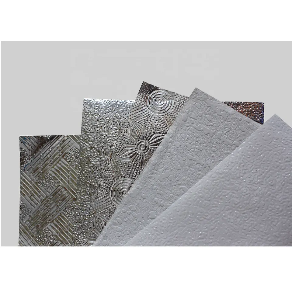 Non-woven coated and embossed aluminum foil for insulation material (silver , black, white)