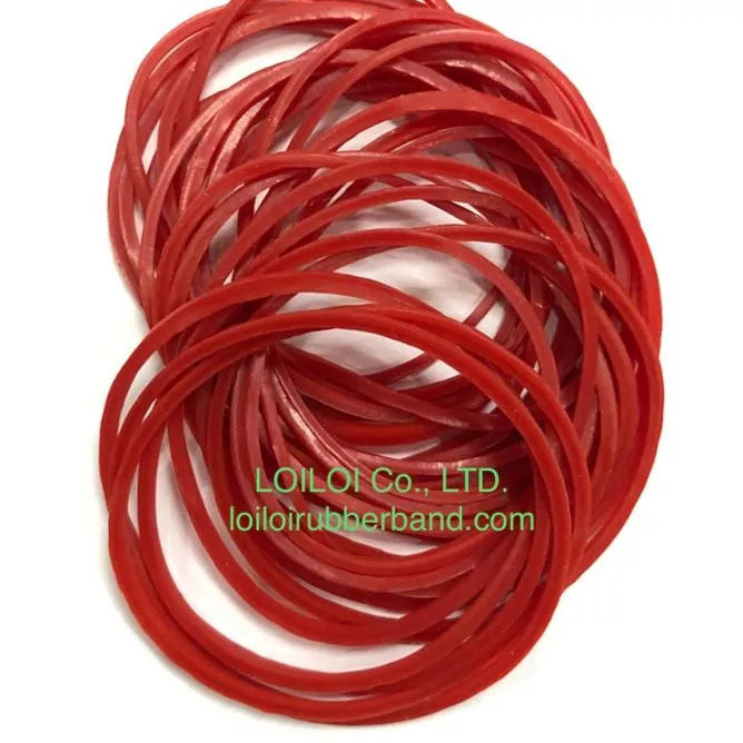 Size 18 Office and School natural Rubber band Stationary Diameter 45mm Red color with Lay Flat Length 70mm Elastic & durability