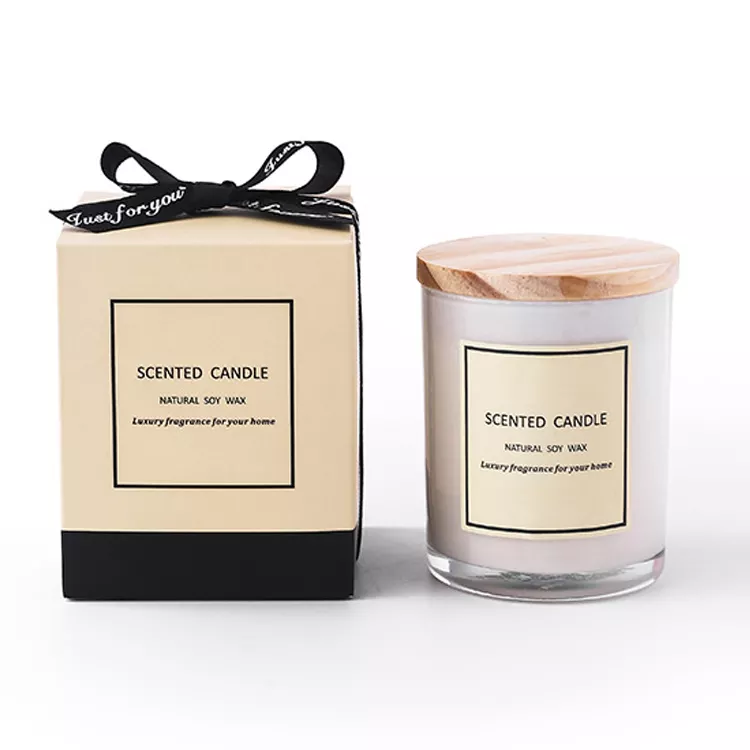 Wholesale manufacture high quality free sample glass jar custom aromatherapy luxury fragrance scented candle