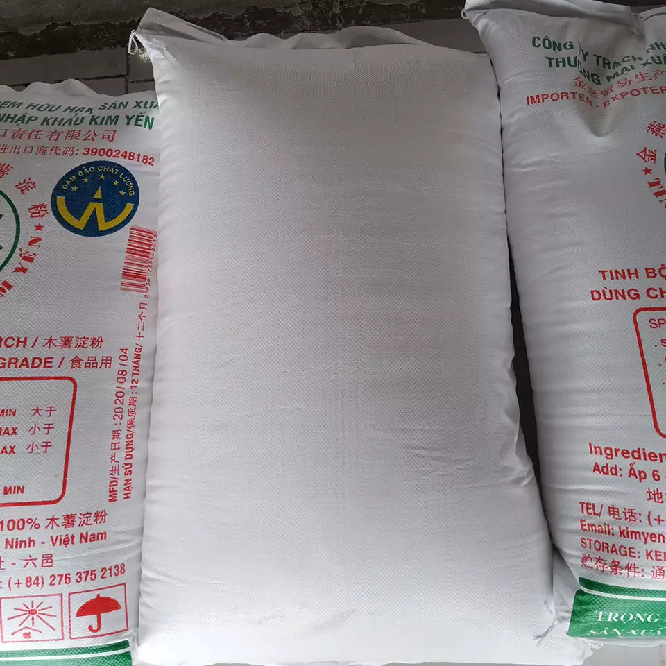 Widely Used Superior Quality Textured Organic Powder 50kg Natural Tapioca Flour