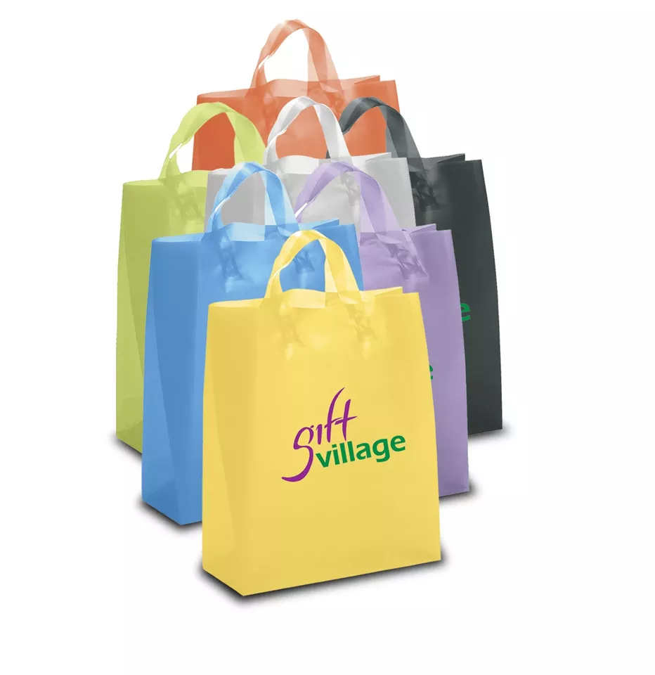 Wholesale 2022 Ldpe Flexi Loop Handle Carrier Bags OEM Customized Logo with Cheap Price from Vietnam Best Supplier