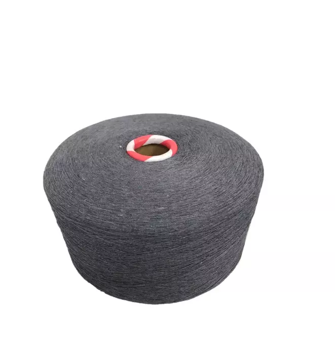 OE recycle yarn(Carbon grey) Ne 7/1s 75% Cotton Melange blended white carbon grey yarn for weaving