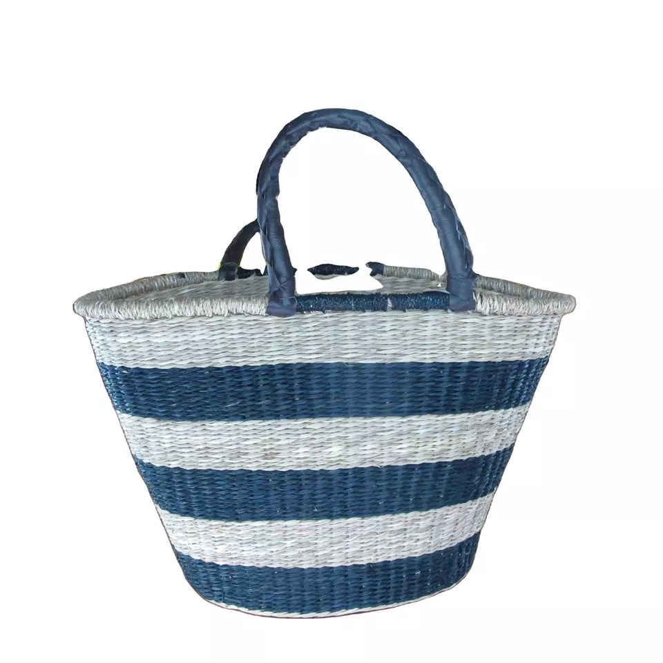 ODM high fashion sea-grass bag ladies hand bags from Vietnam seagrass storage baskets weave baskets storage