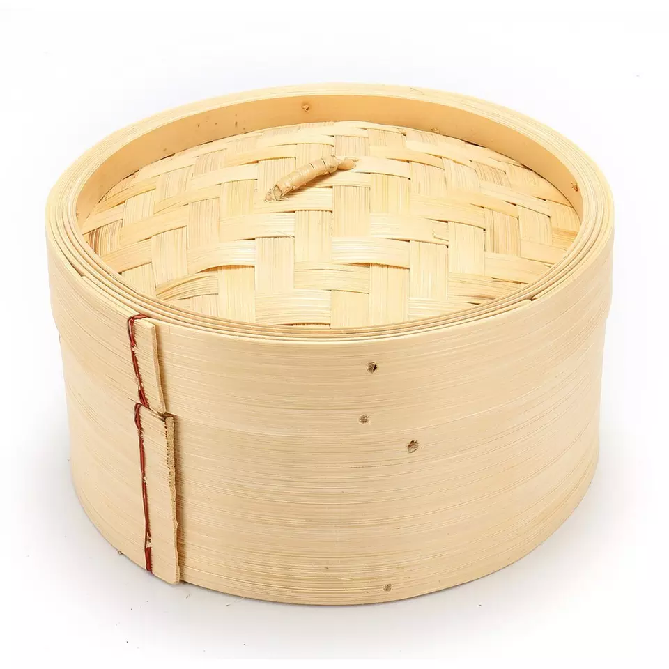 Food steaming tray made of natural bamboo color bamboo