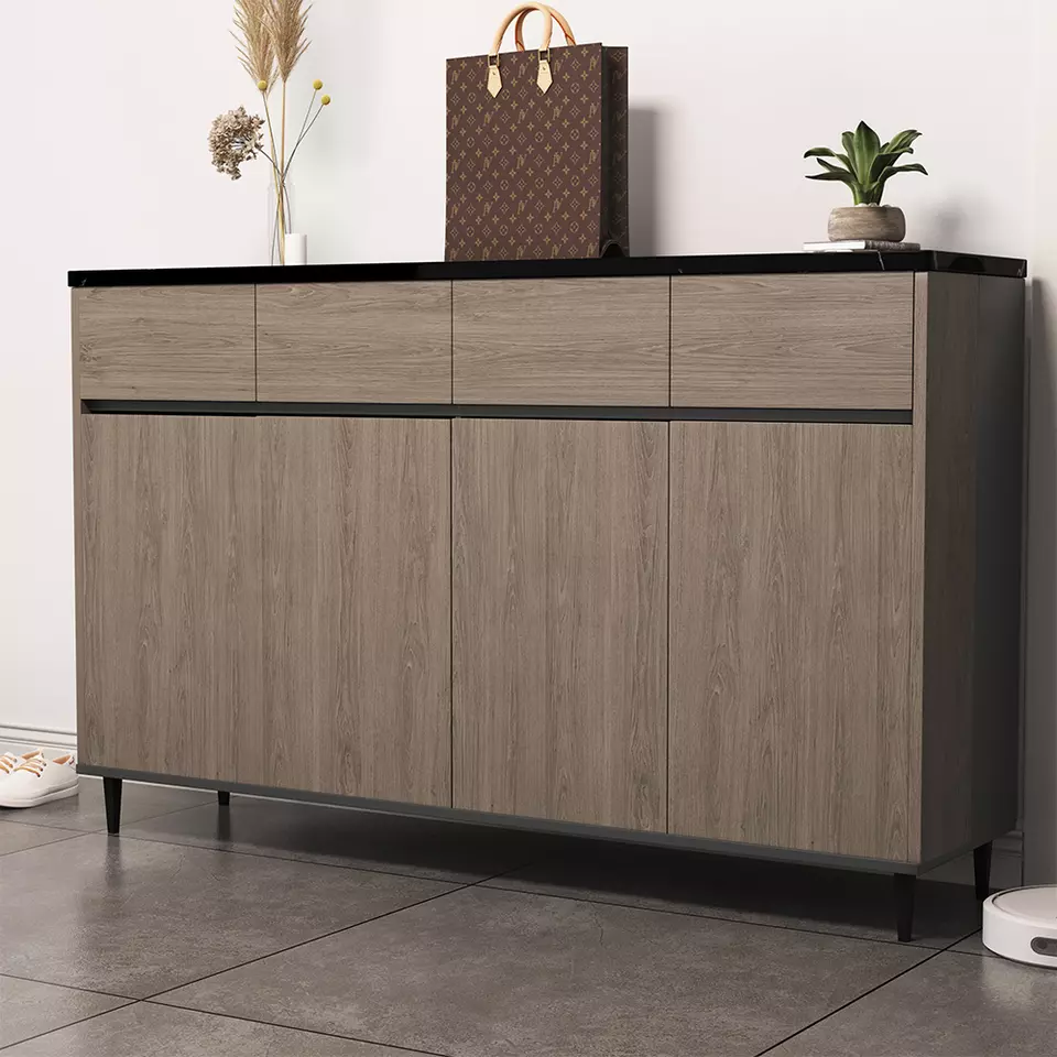Living Room shoes cabinet modern Enter Way Scandinavian Large material friendly Particle Board brown color