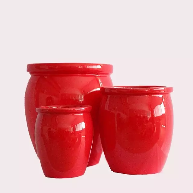 stone/ ceramic flower pot from Vietnam