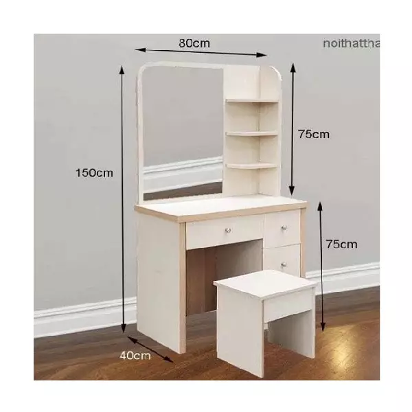 Vietnamese Brand HTS Furniture Bedroom Appliance Makeup Vanities Modular Easy To Set Up Dressing Table