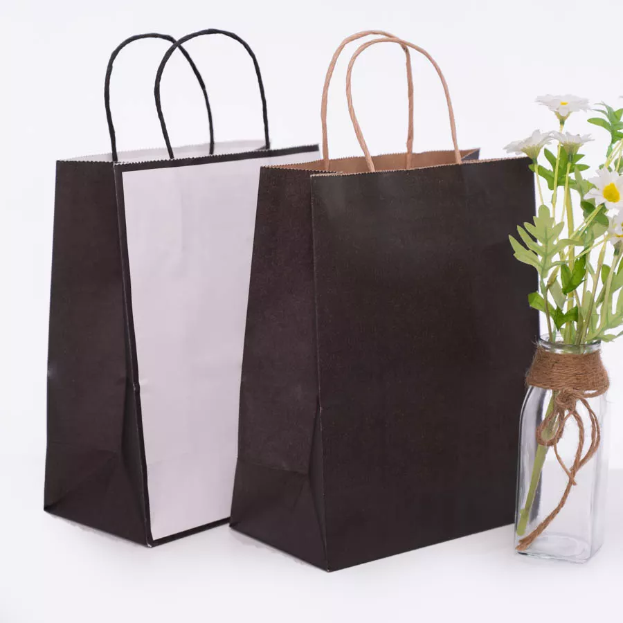 Cheap Kraft Bown Paper Bag Custom Print Shopping Paper Bags With Handles