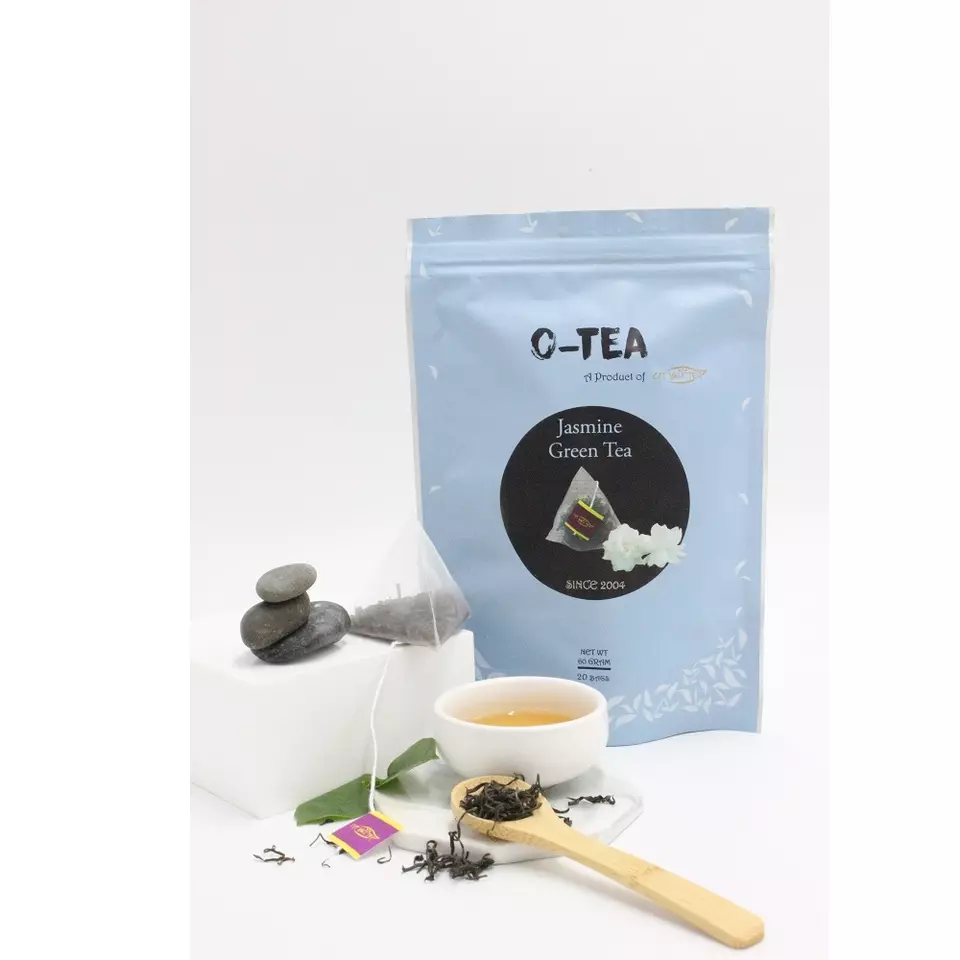 Wholesale Vietnam High Quality Natural Flavored Tea Jasmine Green Tea Blended Bulk Pyramid Tea Bag (60g)