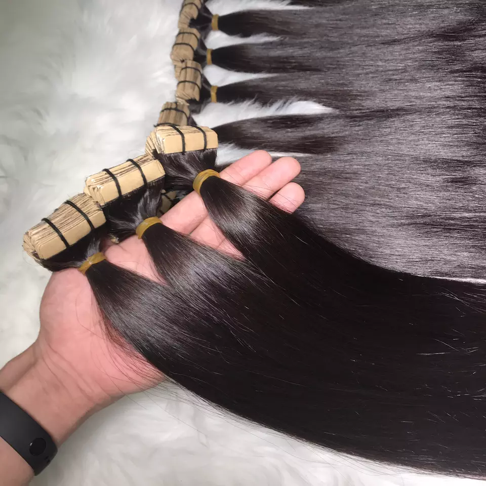 Wholesale 100% Virgin Remy Human Extention Hair Real Human Hair For Resell, Tape Hair Extensions Long Lasting