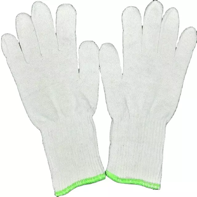 Vietnam manufacture cotton knitting glove, long, thick, cheap and high quality contton gloves, safely hand
