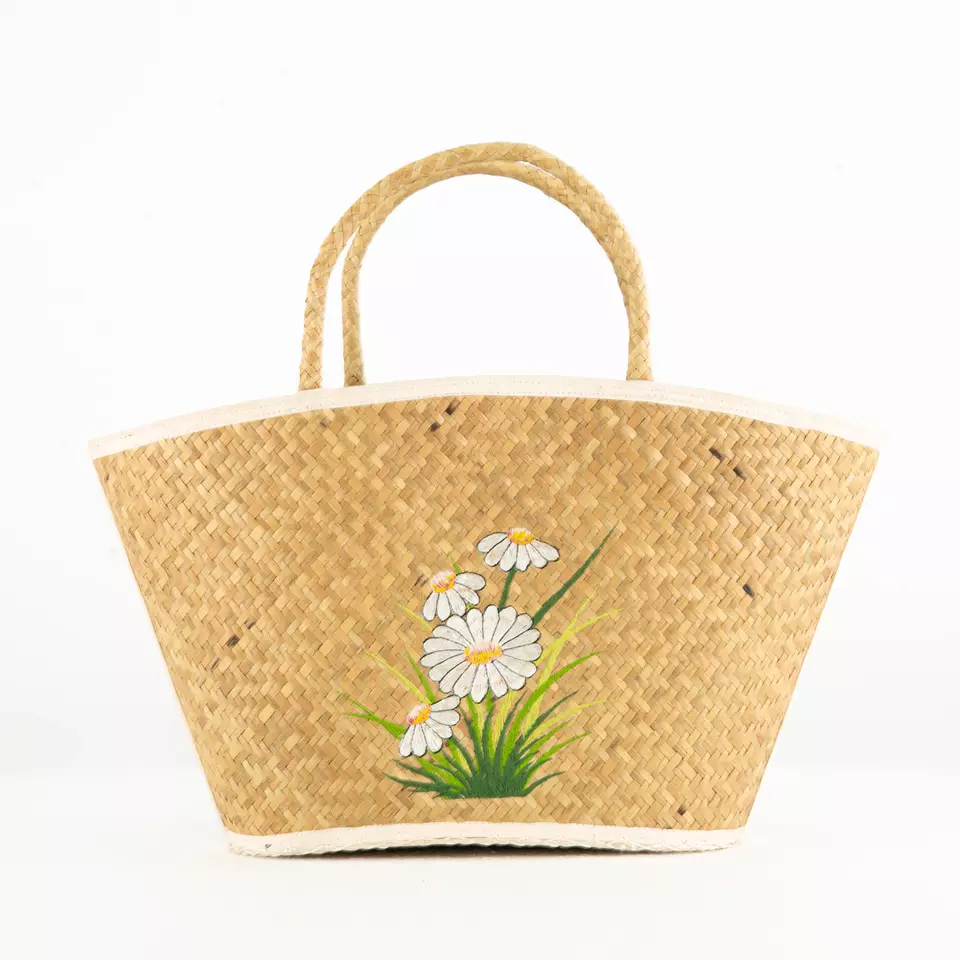 OEM Best Supplier Hand-woven Seagrass Bag Vintage Bamboo Handbag from Vietnam for wholesale