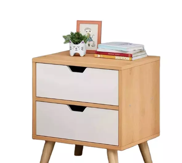 Natural MDF High humidity Storage Cabinet with a Drawer and Cupboard Raised Curved Leg White Solid Wood from Viet Nam