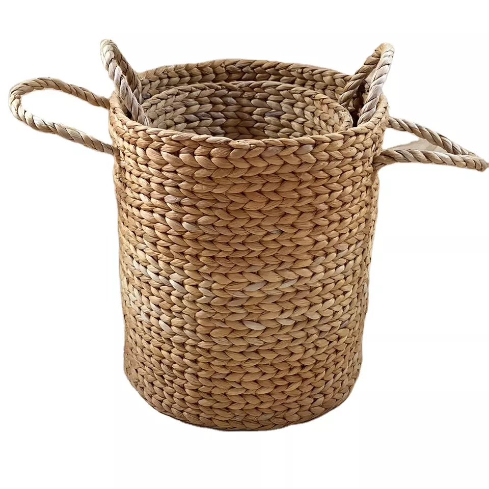 New 2022 Natural Round Set 2 Basket Arrow WH Weaving Without Iron Frame