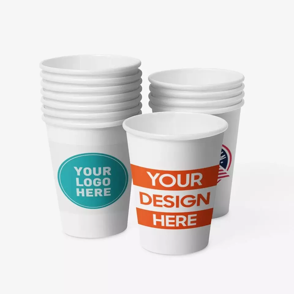 Customize Logo Design Paper Cup 6/8/10/12/16 OZ Ripple /Single/Double Paper Coffee Cups With Disposable Paper Cup Sleeve