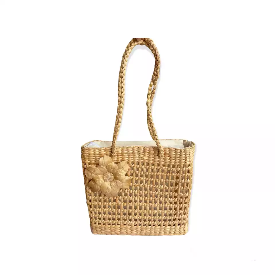 Wicker Rattan Handbag 2022 Fashion Luxury Rattan Bag for Woman Made in Vietnam OEM ODM