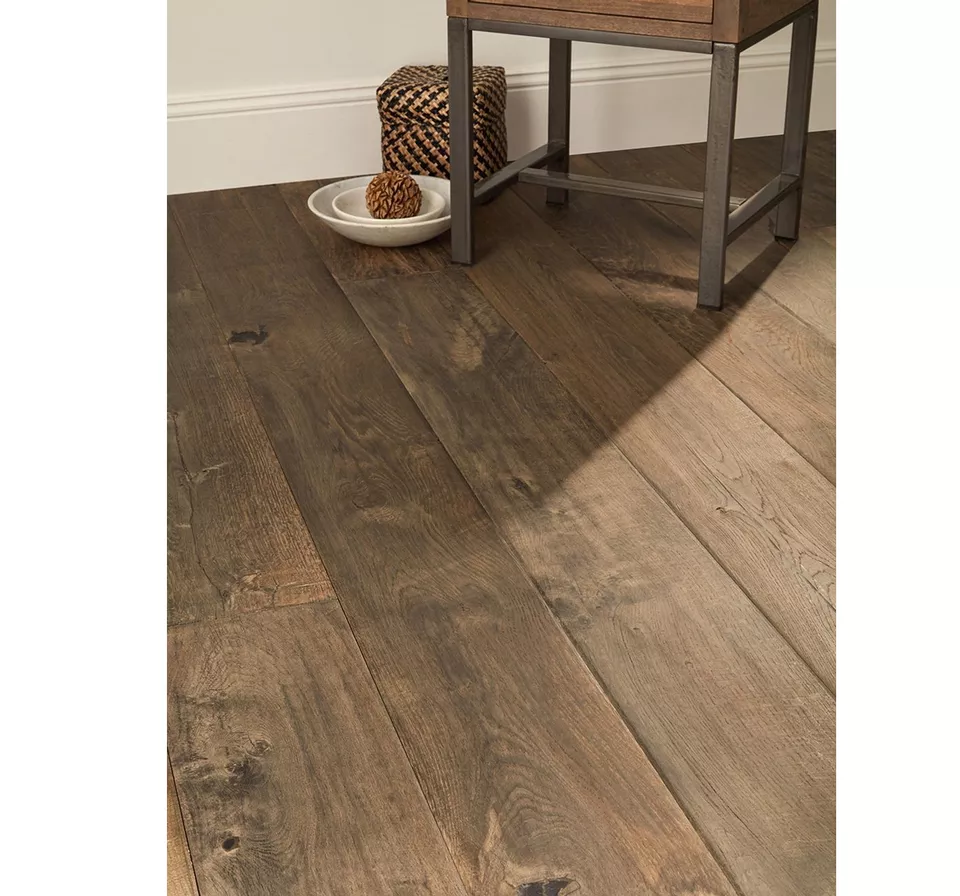 European Oak Wood Smoked White Oil Board Slight Brushed Engineering Hardwood Flooring