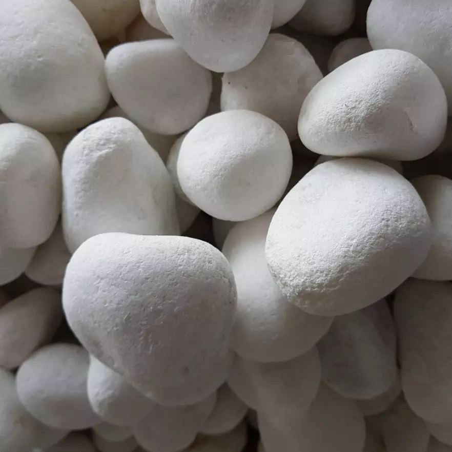 Snow White Pebble Stone For Paving Decorating Home Garden