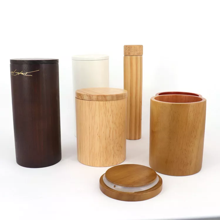 Candle Container Holder Wholesale Factory Direct Supply Custom Wood High Quality Wooden Jar