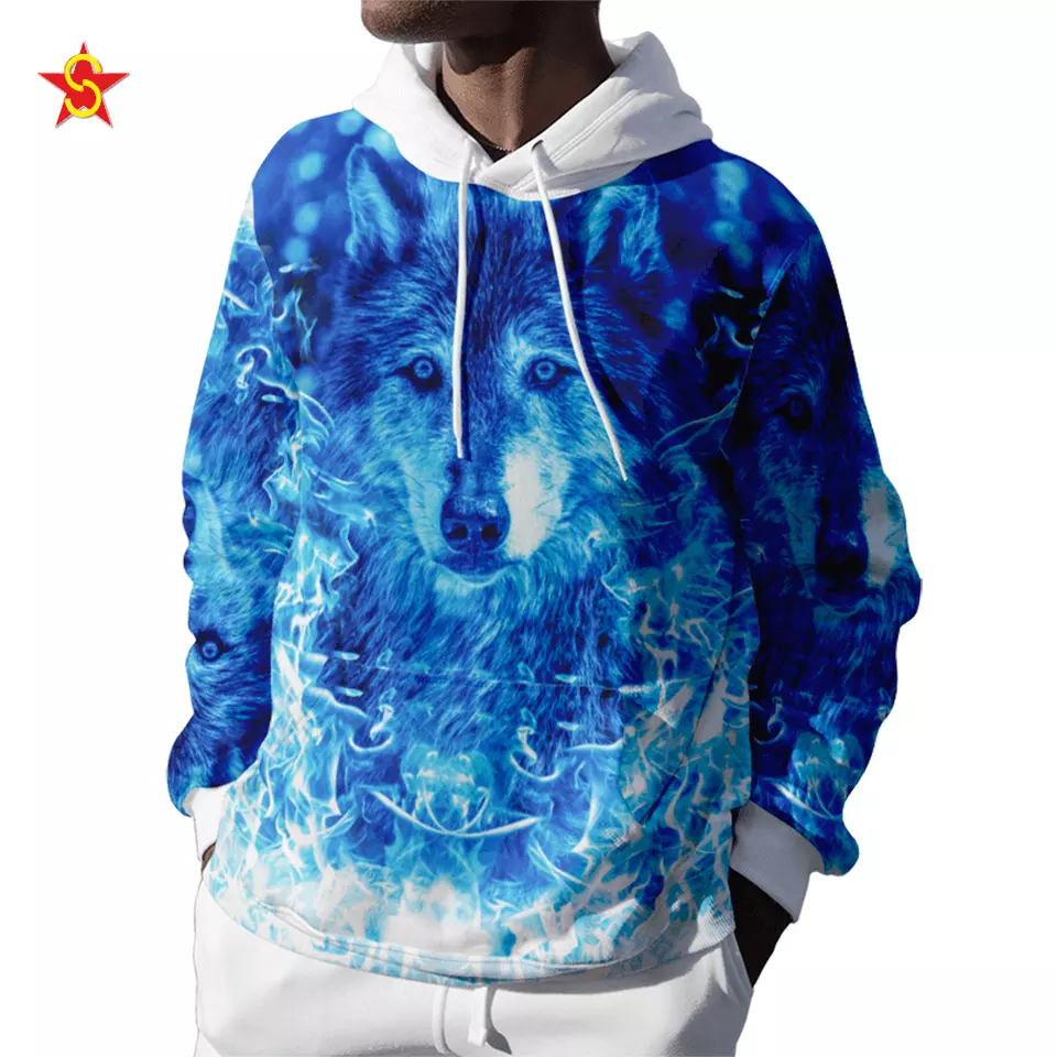 OEM Pullover Customized Color Printed Sublimation Men Hoodie With Polyester Fabric type Unlined Design From Vietnam Factory
