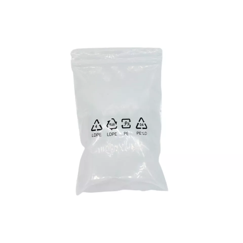 Custom Logo Printing Zipped Lock Reclose Transparent PE Ziplock Plastic Bag