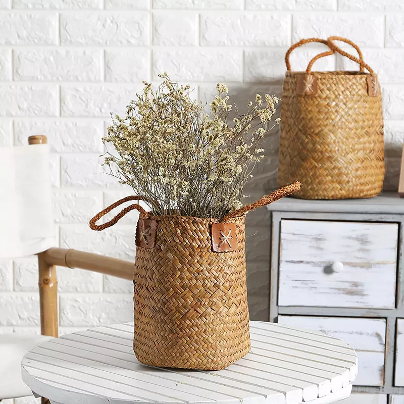 Bamboo rattan storage basket made in Vietnam