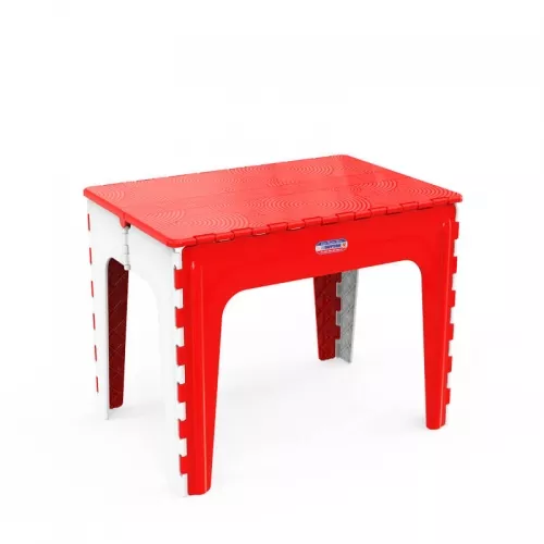 Table/Duy Tan Folding Plastic Table Red & White 5 Pcs/package